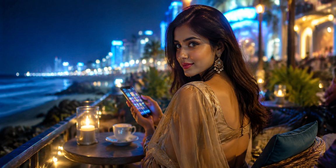 কক্সবাজার সৈকতে দায়িত্বশীলভাবে মোবাইলে অনলাইন গেমিং উপভোগ করছেন একজন ব্যবহারকারী